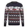 Mens Driving Home Fair Isle Style Christmas Jumper -Christmas Decoration Shop 1A189551A 1.opt