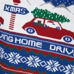 Mens Driving Home Fair Isle Style Christmas Jumper -Christmas Decoration Shop 1A189551F 3.opt