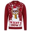 Mens Weightlifting Snowman Sexy & I Snow It Christmas Jumper -Christmas Decoration Shop 1A189591A 1.opt