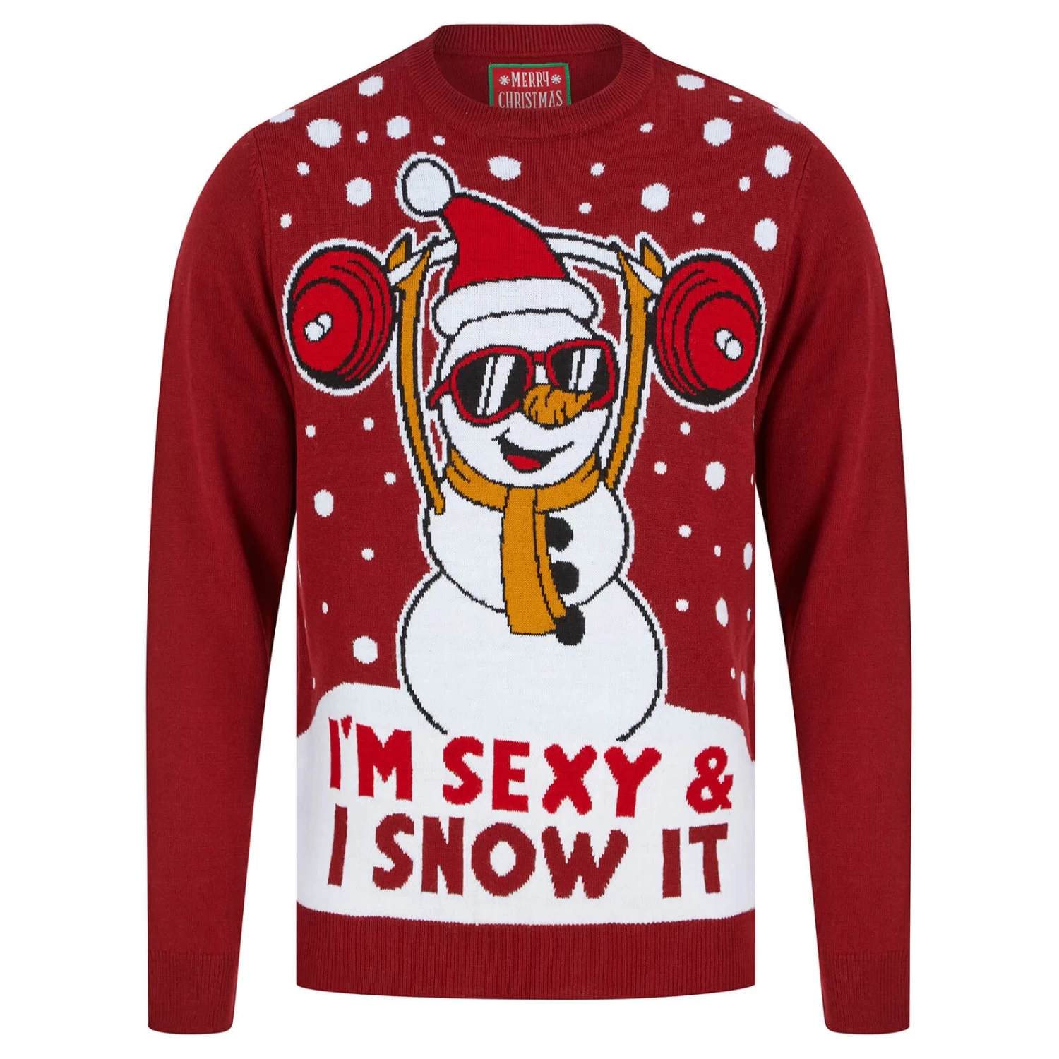 Mens Weightlifting Snowman Sexy & I Snow It Christmas Jumper 3 Mens Weightlifting Snowman Sexy & I Snow It Christmas Jumper