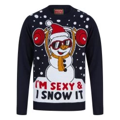 Mens Weightlifting Snowman Sexy & I Snow It Christmas Jumper 11 Mens Weightlifting Snowman Sexy & I Snow It Christmas Jumper -Christmas Decoration Shop 1A189591F 1.opt