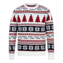 Mens Fair Isle Style Merry Xmas Christmas Jumper -Christmas Decoration Shop 1A189621F 1.opt