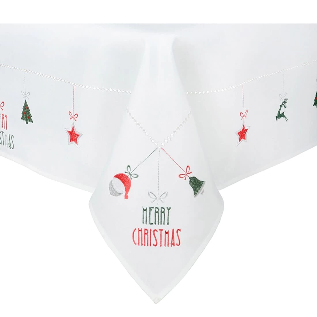 Merry Christmas Fabric Tablecloths / Napkins Xmas Decoration 3 Merry Christmas Fabric Tablecloths / Napkins Xmas Decoration