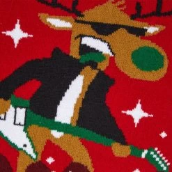 Kids Rebel Without A Claus Christmas Jumper -Christmas Decoration Shop 2A189891A 3.opt