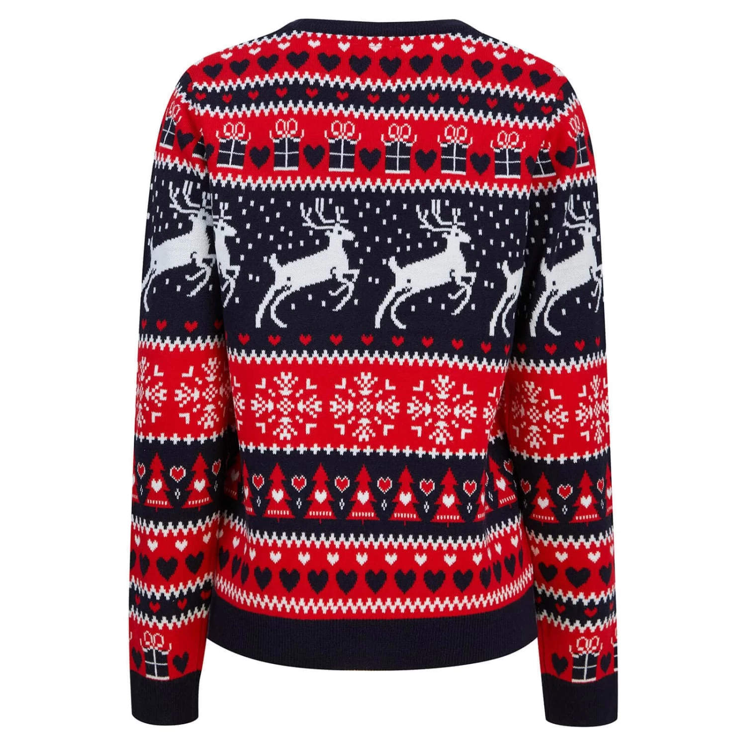 Womens Traditional Reindeer Christmas Jumper 4 Womens Traditional Reindeer Christmas Jumper - Image 2
