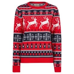 Womens Traditional Reindeer Christmas Jumper 11 Womens Traditional Reindeer Christmas Jumper -Christmas Decoration Shop 3A190161F 1.opt