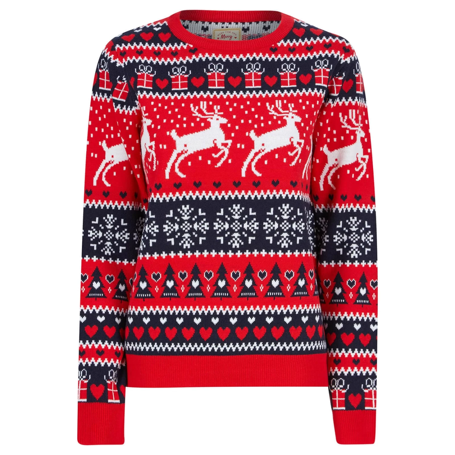 Womens Traditional Reindeer Christmas Jumper 6 Womens Traditional Reindeer Christmas Jumper - Image 4
