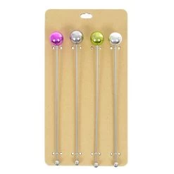 Set Of 4 Swizzle Sticks Cocktail Stirrers Stainless Steel -Christmas Decoration Shop 424d7fcb 9cce 4975 ae20 bf1a336a5916