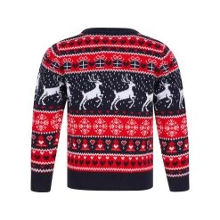 Kids Reindeer Traditional Pattern Christmas Jumper -Christmas Decoration Shop 4A190311F 2.opt