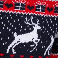 Kids Reindeer Traditional Pattern Christmas Jumper -Christmas Decoration Shop 4A190311F 3.opt