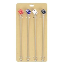 Set Of 4 Swizzle Sticks Cocktail Stirrers Stainless Steel -Christmas Decoration Shop 57153c95 7c01 46f2 9e4c 3c81ab77d663