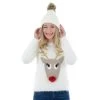 Womens Novelty Rudolph Reindeer 3D Fluffy Christmas Jumper -Christmas Decoration Shop 6fb8d0a1 ac75 432d a220 801b11992b9e