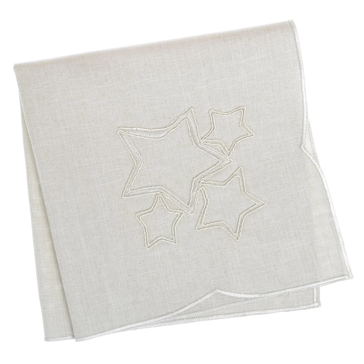 Silver Star Fabric Tablecloths / Napkins Xmas Decoration 6 Silver Star Fabric Tablecloths / Napkins Xmas Decoration - Image 4