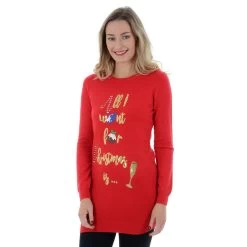 Womens Novelty Sequin All I Want For Christmas Tunic Jumper -Christmas Decoration Shop 896bccca 2dcf 486e a98e 2b1db54666cf