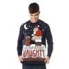 Mens Really Naughty Santa Christmas Jumper Novelty Knit -Christmas Decoration Shop SRG1A13468 blue 1 opt 62103.1601045693.1100.1100