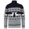 Mens Nordic Pattern Christmas Jumper Fairisle Reindeer 1/4 Zip -Christmas Decoration Shop SRG1A14231 A 1 opt 10354.1601298109.1100.1100