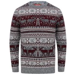 Mens Reindeer Fair Isle Christmas Jumper Grey Marl Nordic 8 Mens Reindeer Fair Isle Christmas Jumper Grey Marl Nordic -Christmas Decoration Shop SRG1A14232 F 1 opt 08040.1601281375.1100.1100