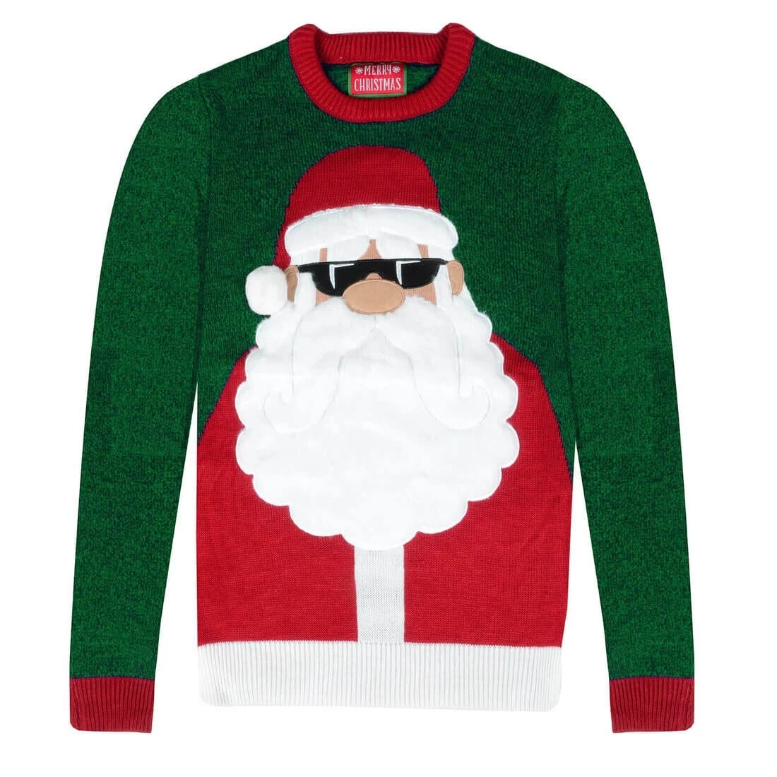 Mens Santa Sunglasses Christmas Jumper Novelty Sweater Knit 3 Mens Santa Sunglasses Christmas Jumper Novelty Sweater Knit