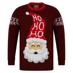 Mens Ho Ho Ho Santa Festive Christmas Jumper -Christmas Decoration Shop SRG1A17083 A 1.opt