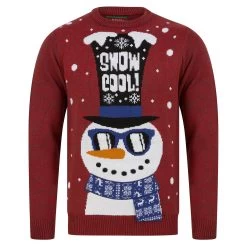 Mens LED Snowman Christmas Jumper Snow Cool Light Up Shades -Christmas Decoration Shop SRG1A17384 F 1.opt