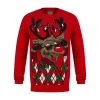 Mens LED Faux Fur Rudolph Argyle Christmas Jumper -Christmas Decoration Shop SRG1A17388 A.opt
