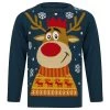 Kids Christmas Jumper Smiling Reindeer Snowflakes Fair Isle -Christmas Decoration Shop SRG2A17151 A 1 opt