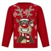 Kids Happy Reindeer Christmas Jumper Snow Rudolph Red Black -Christmas Decoration Shop SRG2A17153 A 1 opt