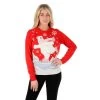 Ladies Christmas Jumper Polar Bear Ice Skating Red -Christmas Decoration Shop SRG3A15865 A 1 opt