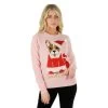 Ladies Secret Santa Christmas Jumper Santa Dog -Christmas Decoration Shop SRG3A15869 A 2 opt