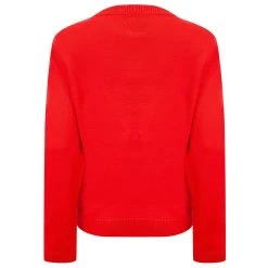 Womens Christmas Jumper Rudolph Reindeer Red Pom Pom Scarf -Christmas Decoration Shop SRG3A17233 A 2 opt