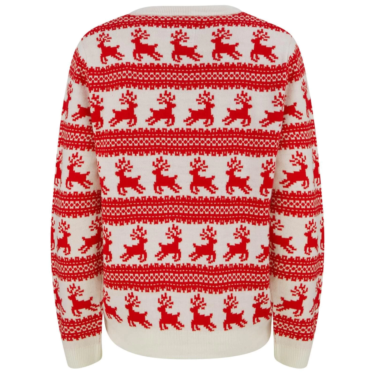 Womens Traditional Christmas Jumper Leaping Reindeer Red 7 Womens Traditional Christmas Jumper Leaping Reindeer Red - Image 5