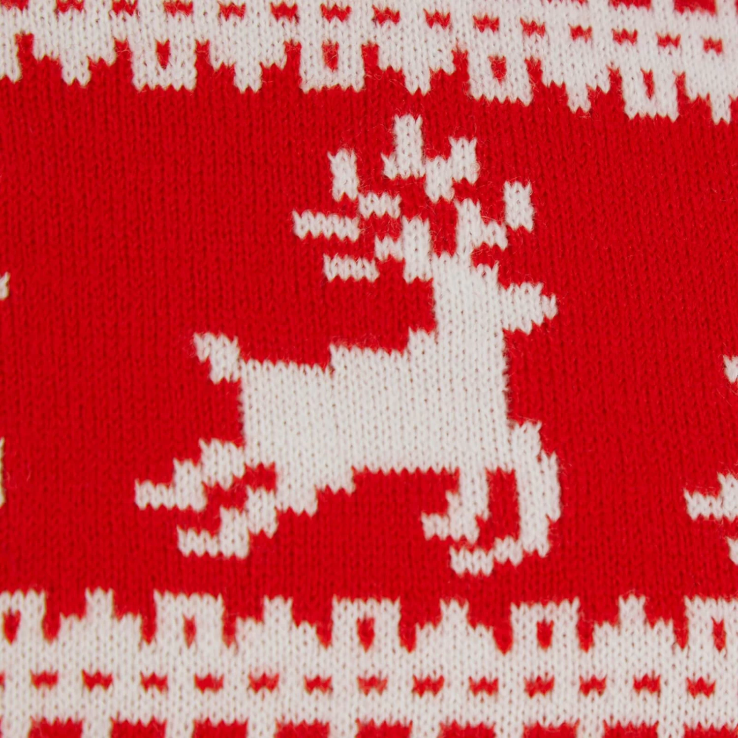 Womens Traditional Christmas Jumper Leaping Reindeer Red 6 Womens Traditional Christmas Jumper Leaping Reindeer Red - Image 4