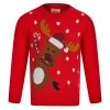Kids Peeking Reindeer Christmas Jumper Rudolph Red Sequins 2 Kids Peeking Reindeer Christmas Jumper Rudolph Red Sequins -Christmas Decoration Shop SRG4A17252 1 opt