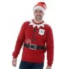 Mens Novelty Santa Mr Claus Christmas Jumper Sweatshirt & Hat -Christmas Decoration Shop VISFMV052 1600 1 32563.1510156246.1100.1100