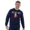 Mens Novelty Navy Santa Christmas Jumper Sweatshirt Ho Ho Ho -Christmas Decoration Shop VISFMX008 1600 1 61837.1510156179.1100.1100