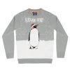 Mens Christmas Jumper Flippin Peng Snow Grey Crew Neck Fun -Christmas Decoration Shop VISMW05938GRY 1600 1 81685.1541675817.1100.1100