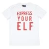 Mens Christmas T-Shirt White Express Your Elf Fun Xmas Top -Christmas Decoration Shop VISMW06031 1600 1 31670.1541780966.1100.1100