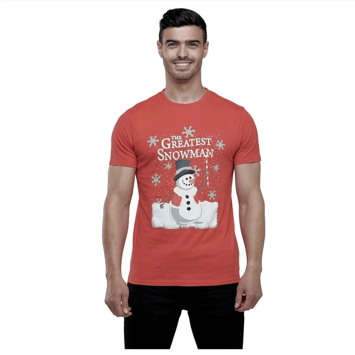 Mens Christmas T-Shirt Greatest Snowman Navy Xmas Party Tee 4 Mens Christmas T-Shirt Greatest Snowman Navy Xmas Party Tee - Image 2