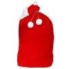 Santa Sack Deluxe Red Velvet Gift Bag White Pom Poms -Christmas Decoration Shop WKDXM 4675 opt