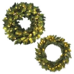 Christmas Wreath Pre-Lit Luxury Artificial Green Pine Tips -Christmas Decoration Shop XS4351 Master 1600 1 18109.1544696437.1100.1100