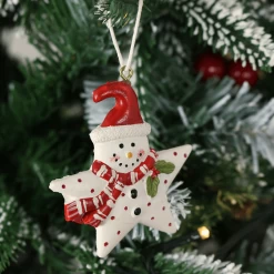 Set Of 6 Novelty Snowman Christmas Tree Decorations Boxed -Christmas Decoration Shop XS4516 2