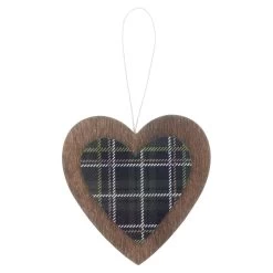 Set Of 6 Tartan Wooden Hanging Christmas Tree Decorations -Christmas Decoration Shop XS5264 1600 2 38816.1508510441.1100.1100