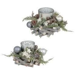 Round Wooden Tealight Candle Holder Christmas Decoration -Christmas Decoration Shop XS5765 Master 1600 1 04455.1536854237.1100.1100