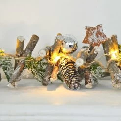 1m Pre-Lit Decorated Wooden Garland Christmas Decoration -Christmas Decoration Shop XS5773 LS 2 opt 28529.1604319290.1100.1100