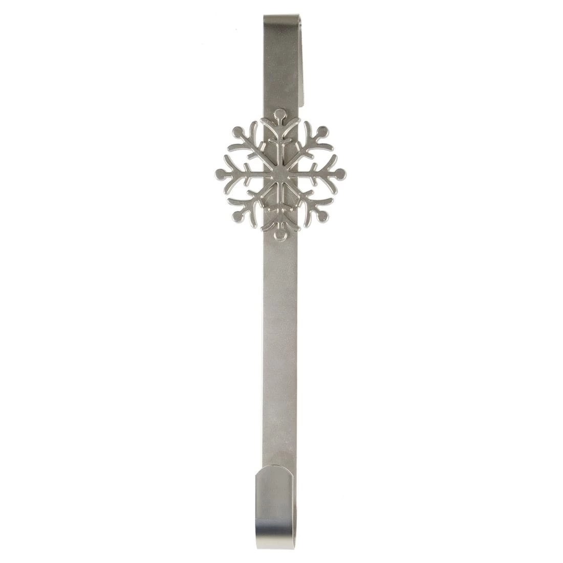 Christmas Wreath Hanger Snowflake Silver Metal Door Hook 35cm 3 Christmas Wreath Hanger Snowflake Silver Metal Door Hook 35cm