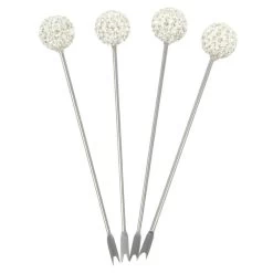 Set Of 4 Stainless Steel Picks Party Food Cocktail Olives 15 Set Of 4 Stainless Steel Picks Party Food Cocktail Olives -Christmas Decoration Shop XS5984 1600 2 opt 59183.1586166197.1100.1100