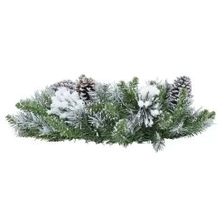 50cm Artificial Snow Flocked Xmas Wreath With Pine Cones -Christmas Decoration Shop XS6417 1600 3 67090.1569486241.1100.1100