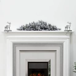 60cm Sparkling Silver Glitter Swag Christmas Decoration