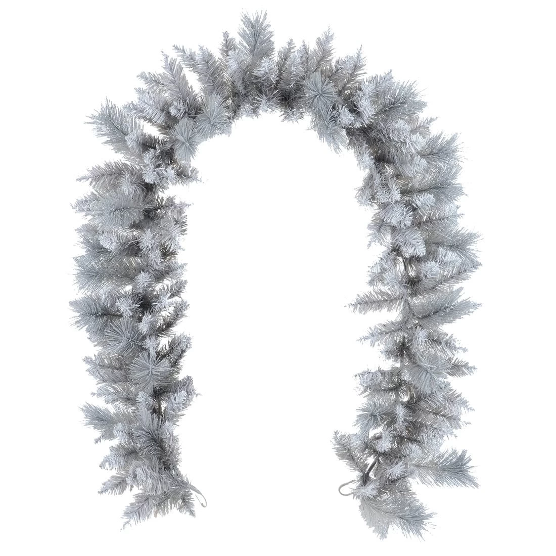 6ft Sparkling Silver Glitter Garland Christmas Decoration 3 6ft Sparkling Silver Glitter Garland Christmas Decoration