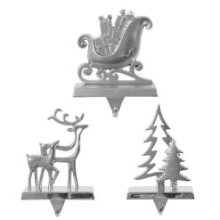 Silver Christmas Stocking Hanger Mantel Shelf Decoration -Christmas Decoration Shop XS6483 Master 1600 1 24847.1567522904.1100.1100